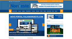 Desktop Screenshot of folhanoroeste.com.br