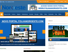 Tablet Screenshot of folhanoroeste.com.br